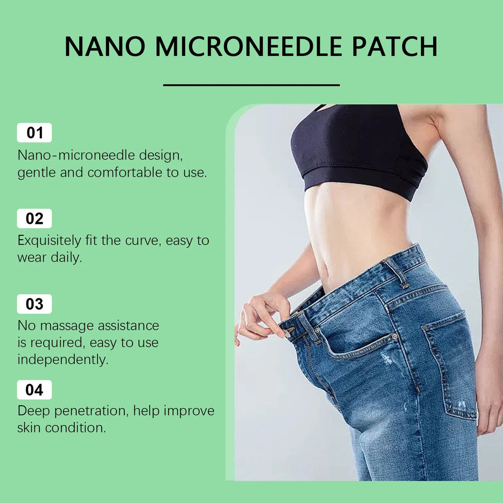 4 slimming nano microneedle stickers with ginger and mugwort root ingredients