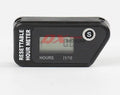 Black waterproof LCD maintenance timer for ATV, motorcycle, motorboat, lawn mower, and generator service scheduling
