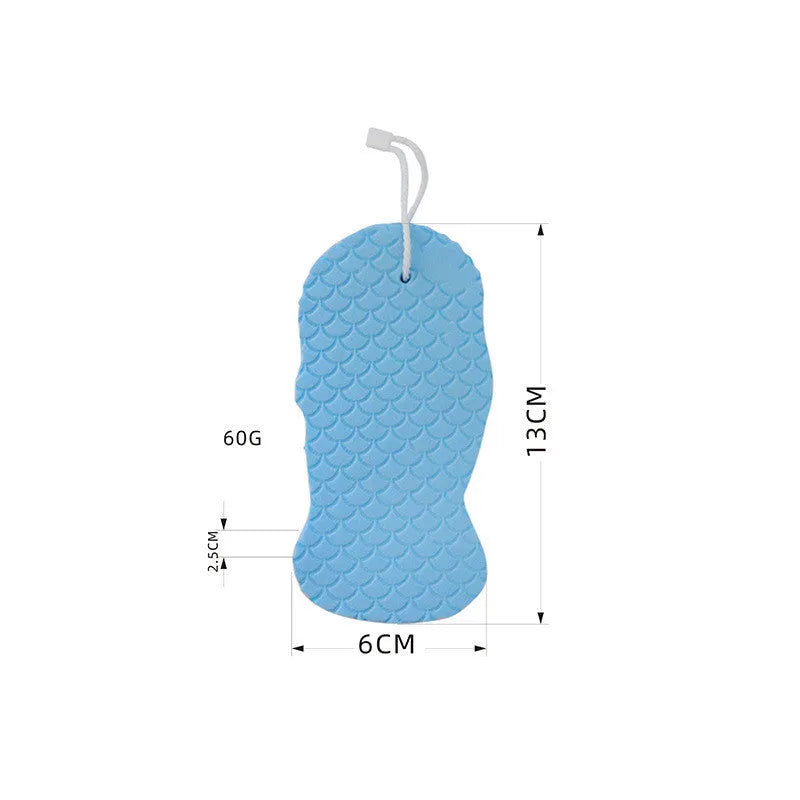 White 3D fish scale pattern bath sponge ball for gentle body exfoliation in the shower.