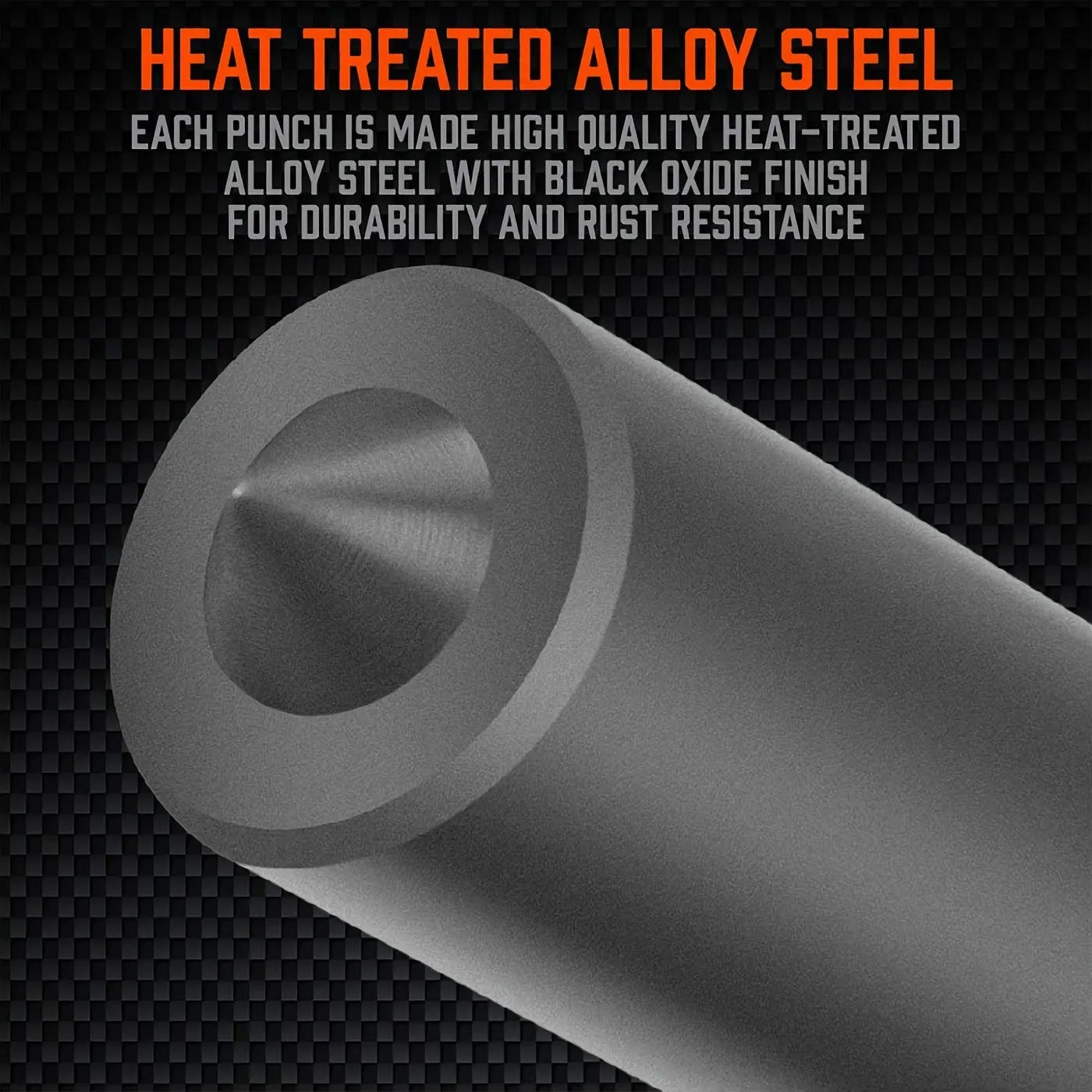 Orange alloy plastic punch needle tool set with metal mould accessory for textile crafts
