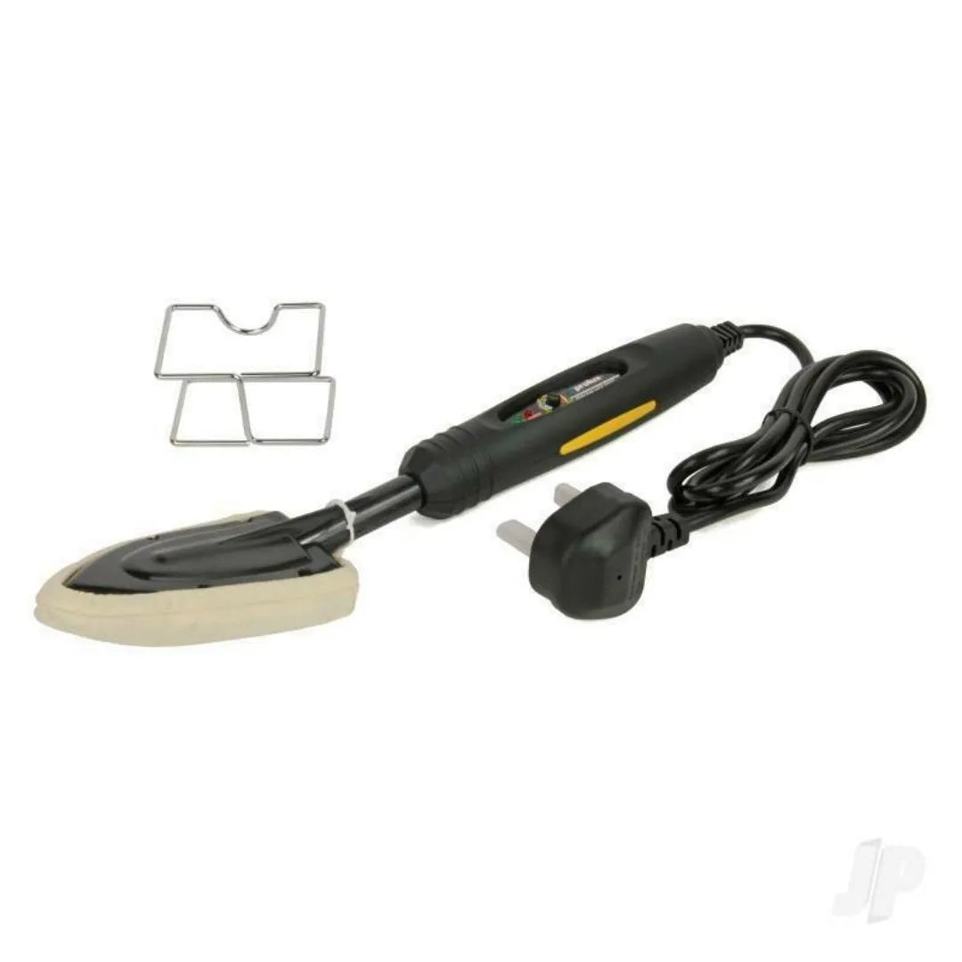 Electronic temperature control hot iron with metal plates and TPR handle