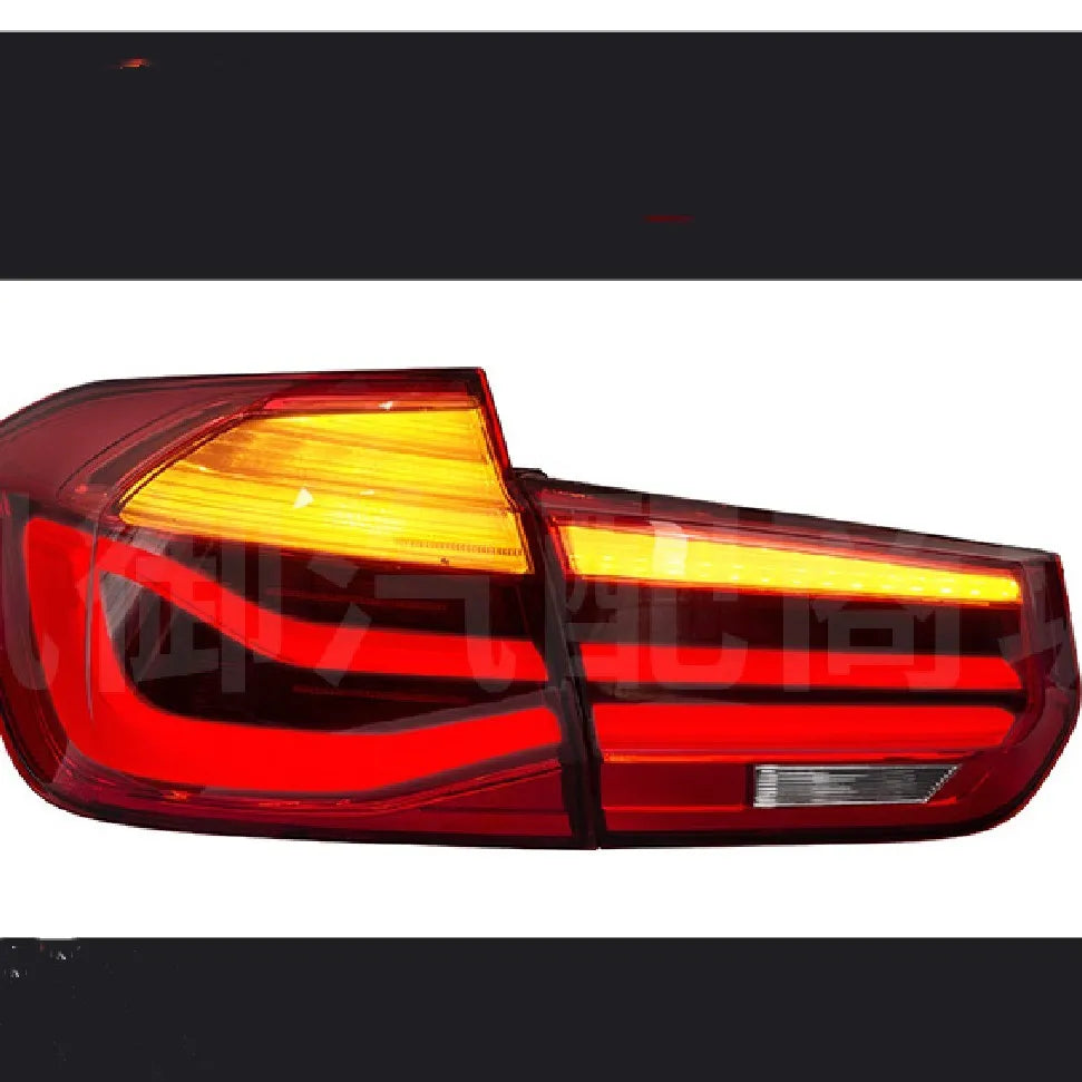 BMW 3 Series modified LED tail light assembly with streamer steering in red or smoked black finish