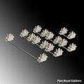 Keyboard stabiliser set for mechanical keyboards in black or milky white, 6.25U and 7U sizes