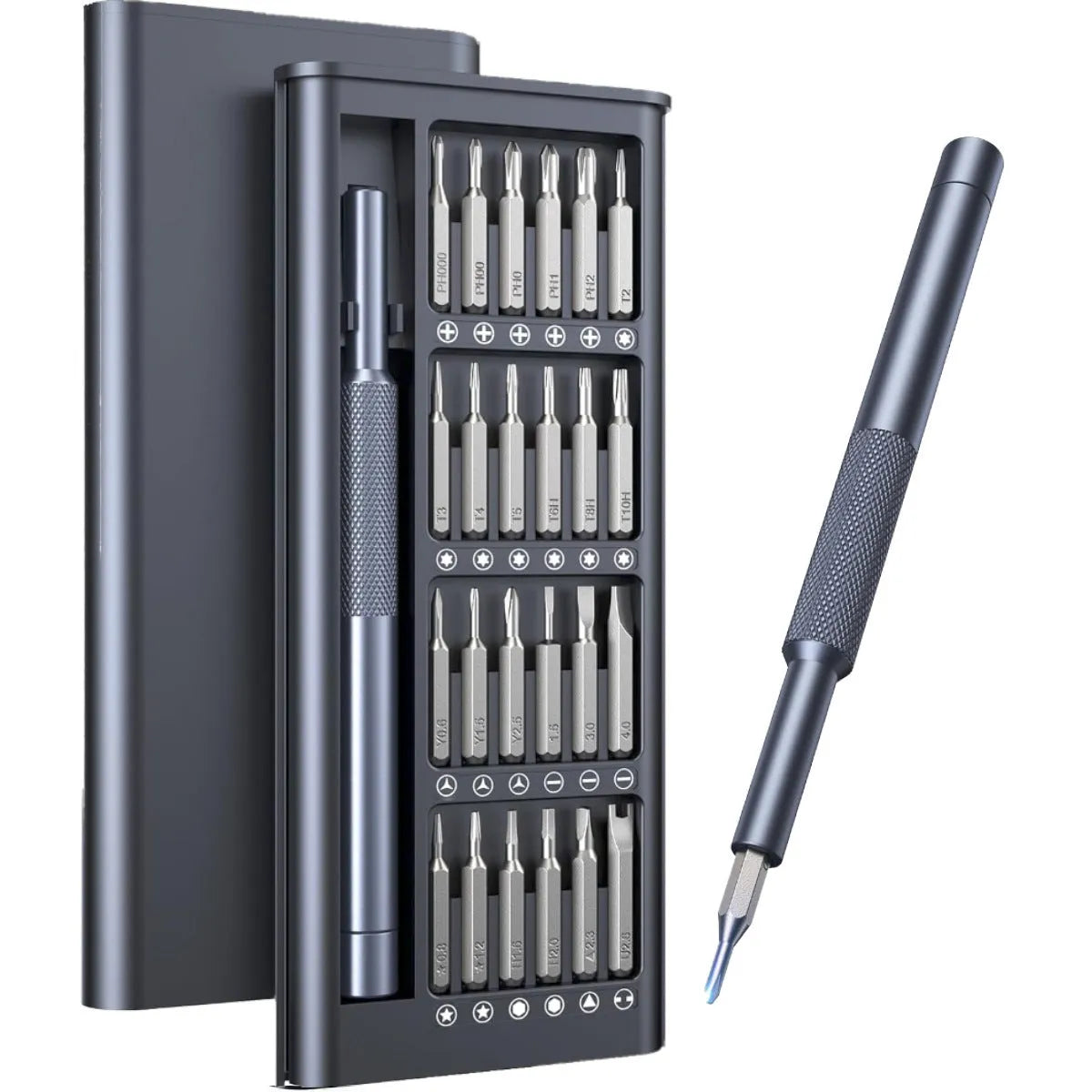 25-in-one precision screwdriver set with magnetic tip and chrome vanadium steel cutter