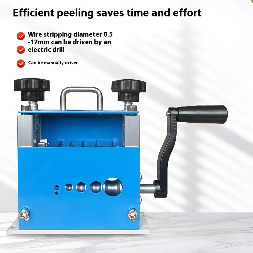 SD-017 manual wire stripping machine tool for cables from 0.5mm to 17mm diameter.