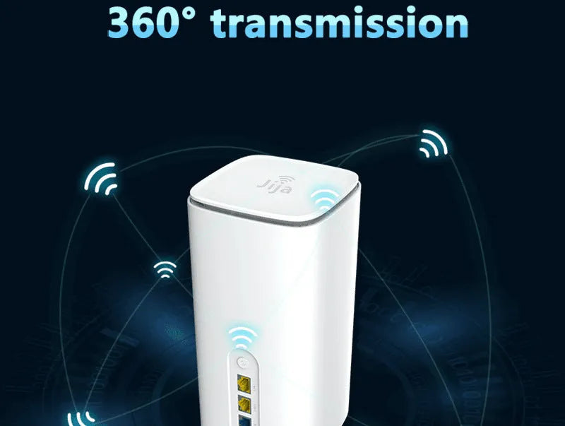 Compact 4G CPE wireless router with data cable and manual, showing small 51x30x5mm size.