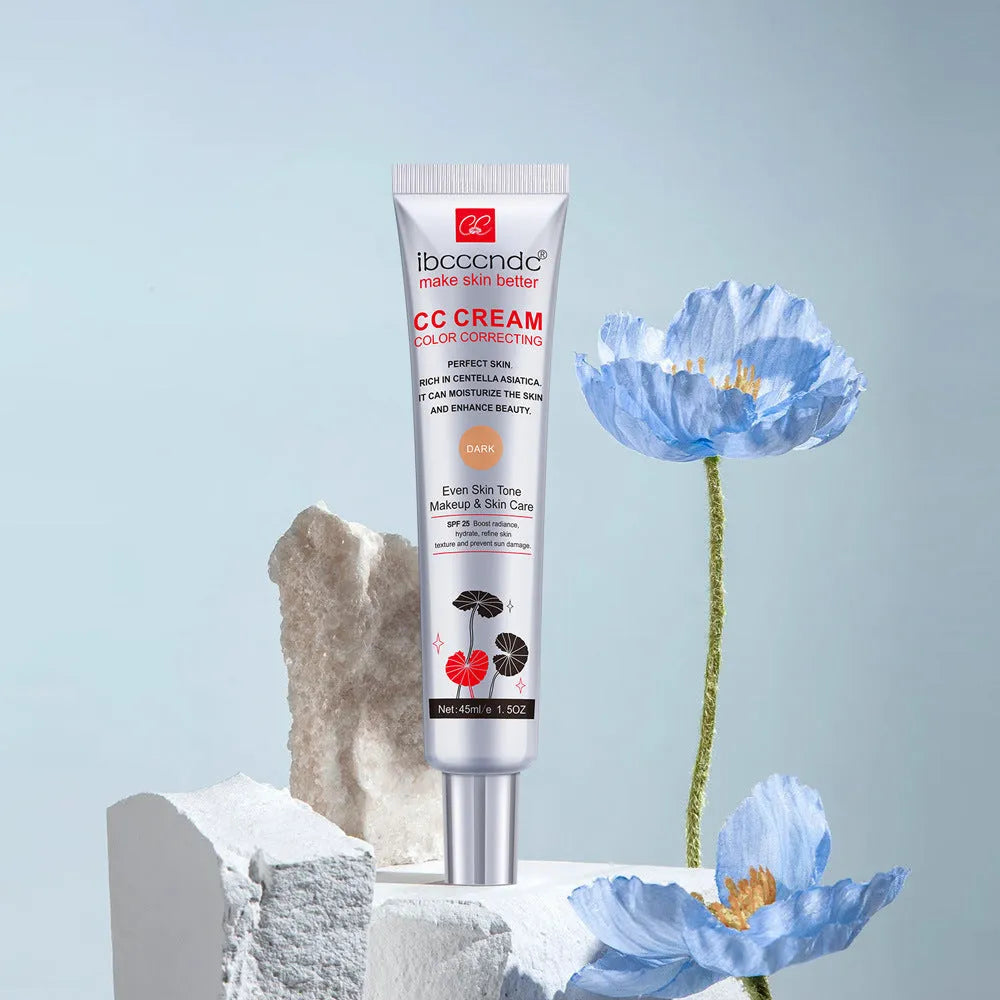 Erborian Centella Asiatica CC Cream tube in dark and light shades for colour-correcting makeup