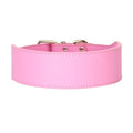 Fish-shaped wide leather dog collar with attached scarf for large breeds in assorted colours.