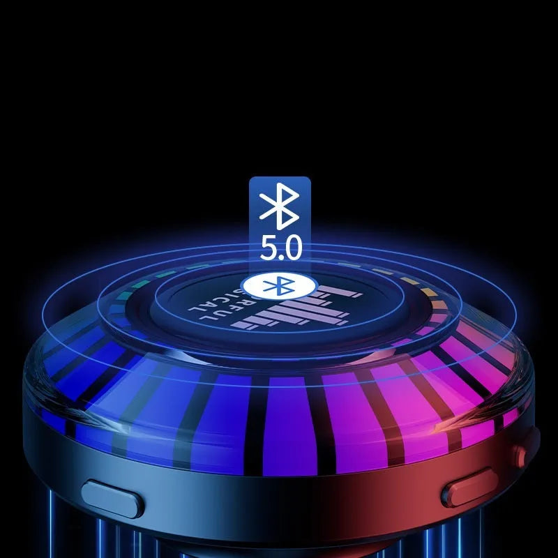 Compact cubic voice control Bluetooth atmosphere lamp with LED polar lighting effect.