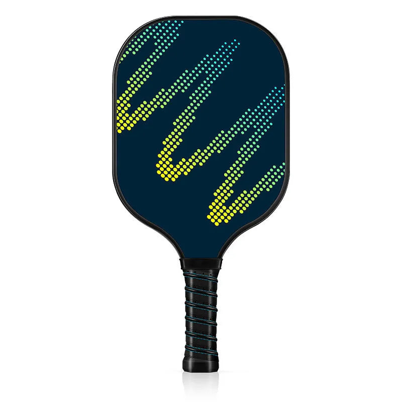 A high-density fibreglass table tennis racket for outdoor sports use.