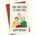 Simple printed birthday greeting card with envelope in multiple colour options including kraft paper