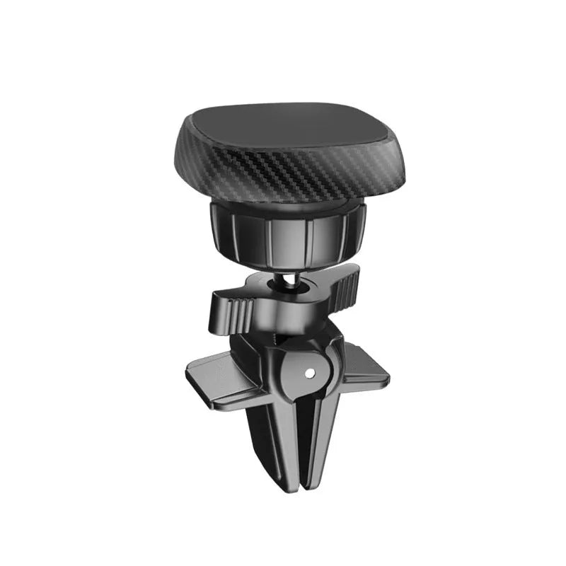 Black car air vent magnetic phone holder with round head design for universal smartphone mounting
