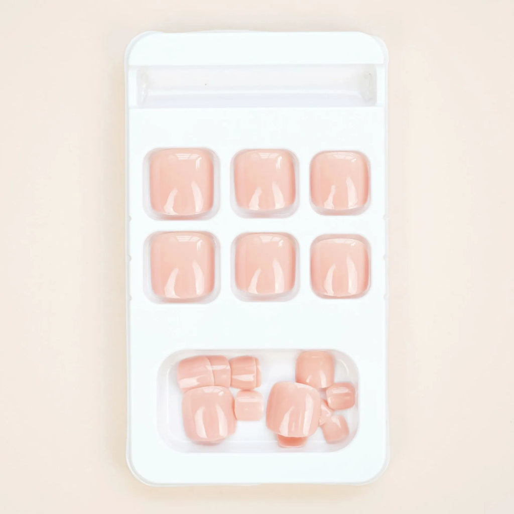 Fashion toe nail stickers with J-52 skin colour and glue adhesive for nail art application