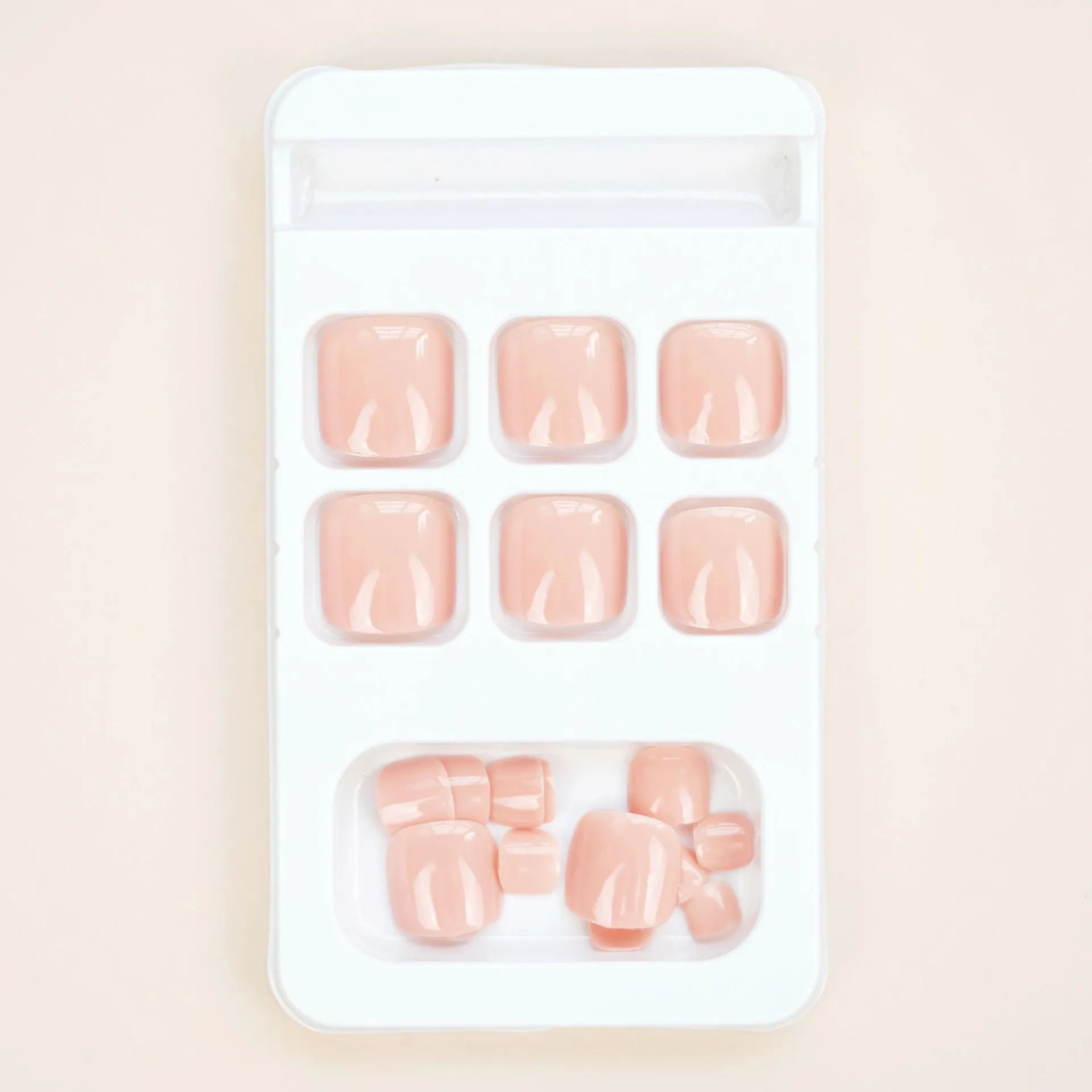 Fashion toe nail stickers with J-52 skin colour and glue adhesive for nail art application