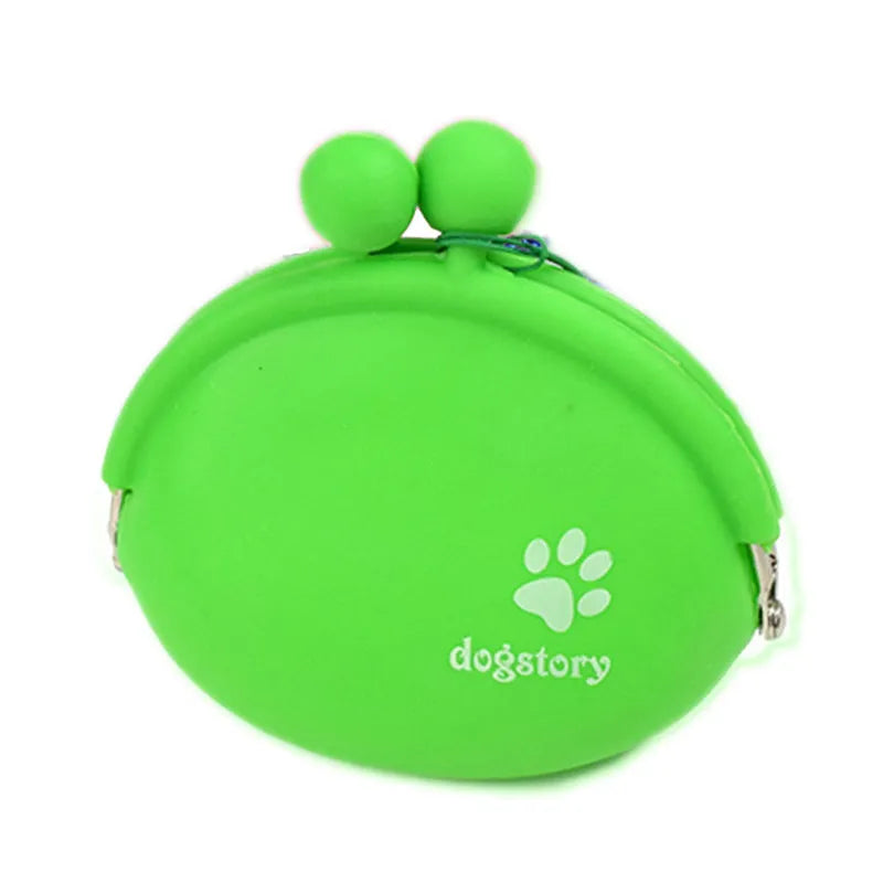 Silicone dog training treat waist pouch in assorted colours showing hook-and-loop closure