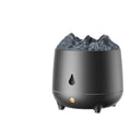 Volcano-shaped USB humidifier in black colour with mist output