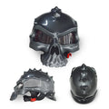 Skull art motorcycle helmet with changeable double-sided design in ABS construction