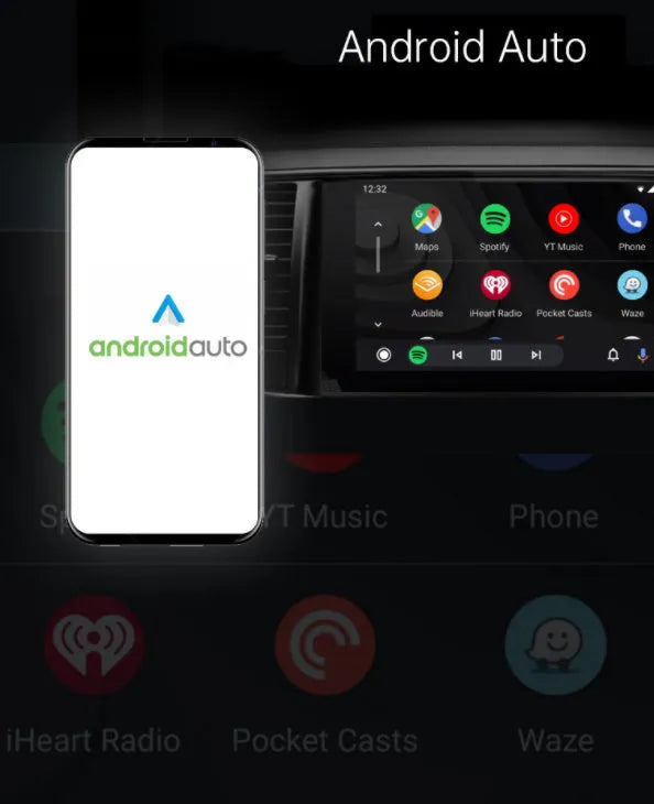 Black 2-in-1 wireless car adapter with USB port and aluminium alloy construction
