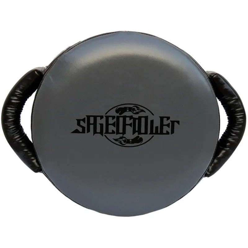 Boxing training shield target handheld PU punching pad in fluorescent green for speed and reflex drills