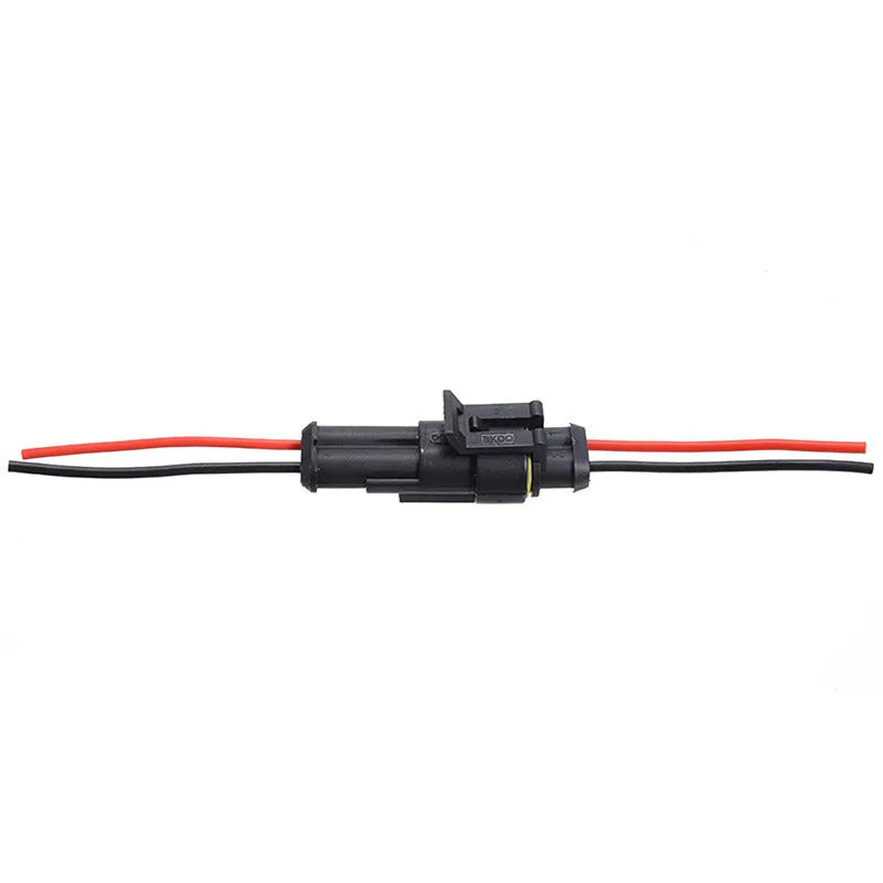Pack of 10 waterproof 2 pin car connectors with copper core and 7cm cable