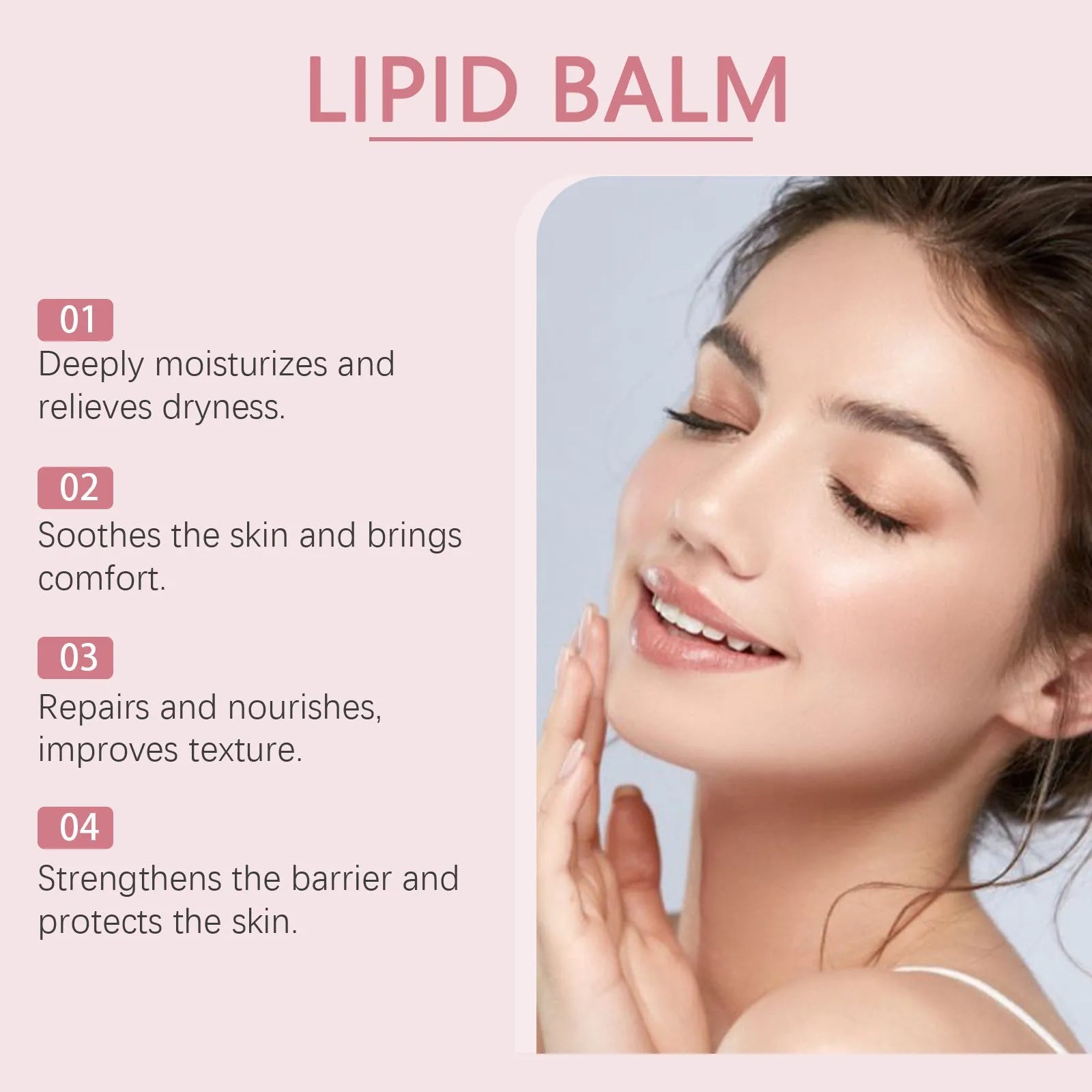 100g pot of translucent facial moisturising cream with ceramide NP hydration formula