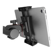 Black bicycle handlebar phone mount bracket for smartphones and tablets