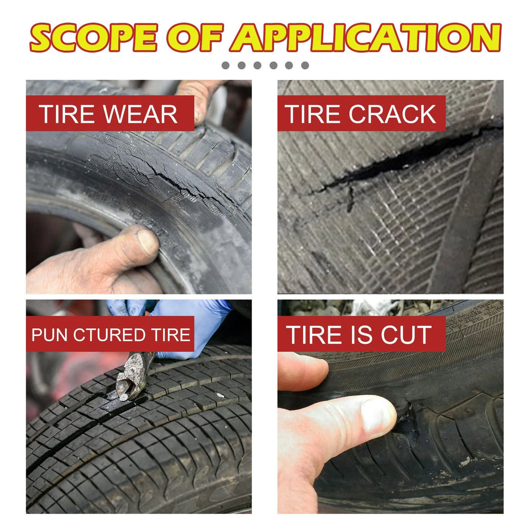 30ml tyre crack repair glue bottle with hydroxyethyl fibre and acrylic resin formulation