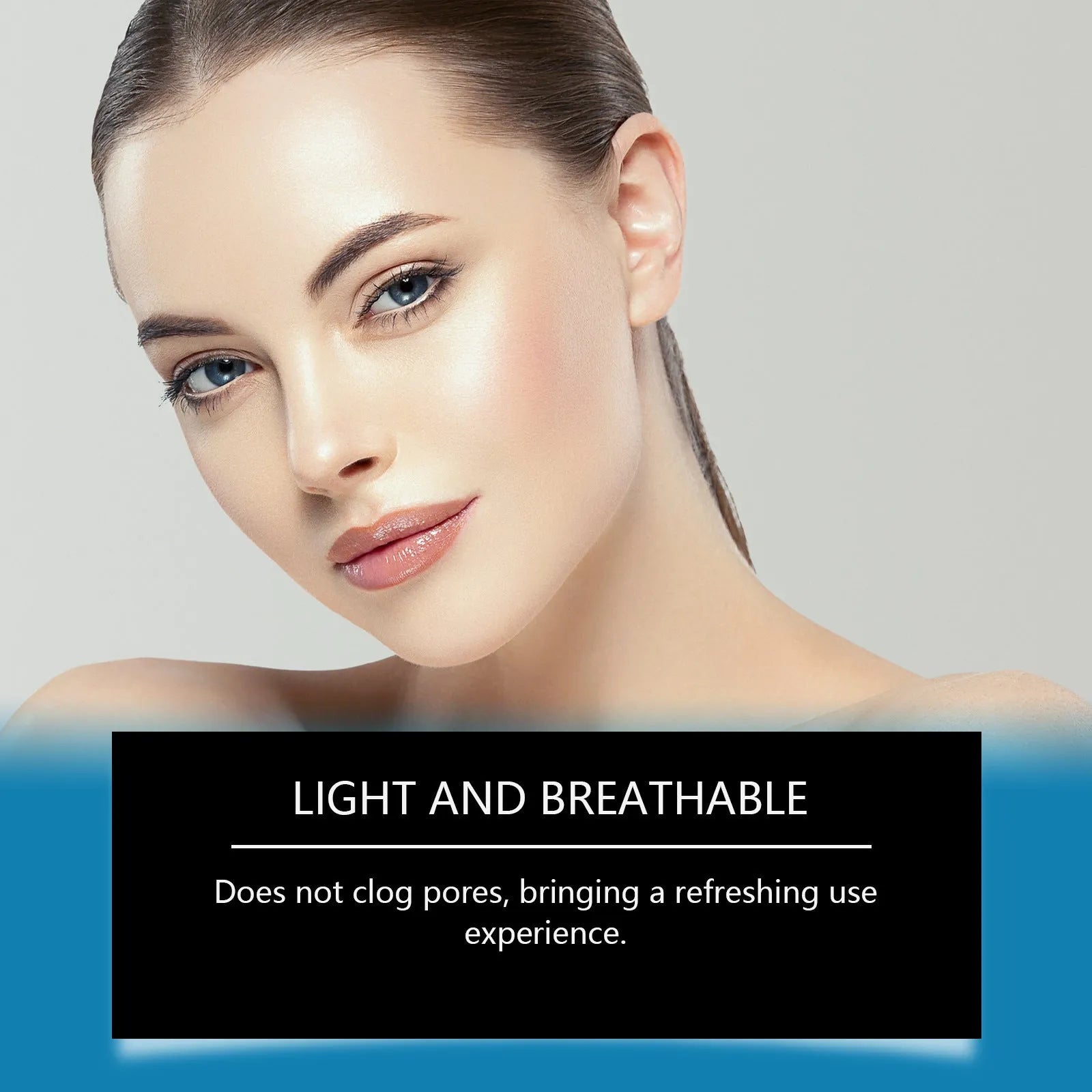Five forehead skin care patches with non-woven fabric containing vitamin E and hyaluronic acid