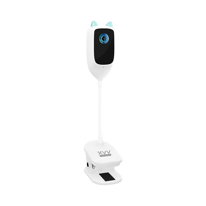 Xiaovv smart baby monitor in white with 1080p HD, night vision, and 150-degree wide angle lens