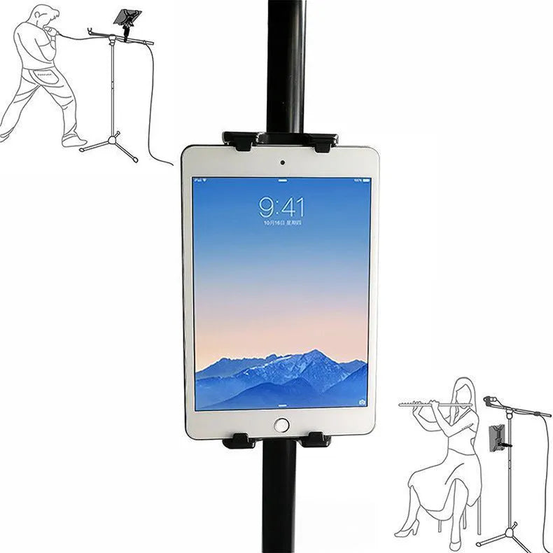 Black bicycle handlebar phone mount bracket for smartphones and tablets