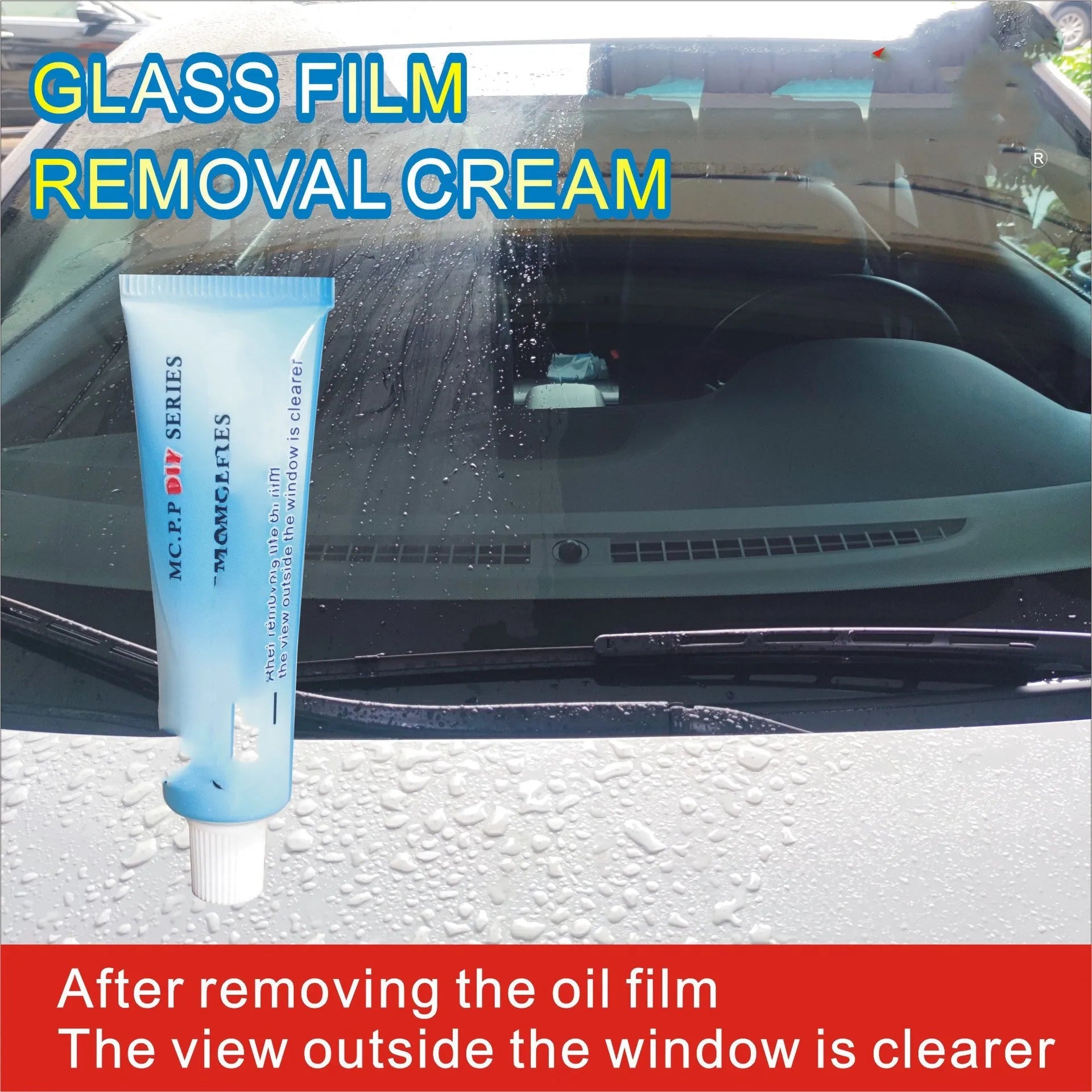 15ml automotive glass rain repellent spray in white English packaging for car windscreen treatment