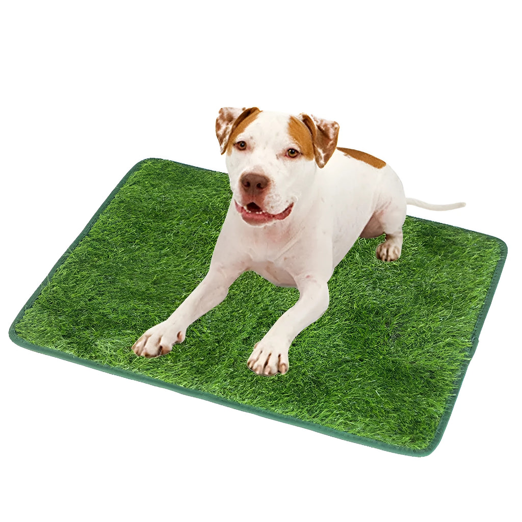 Green realistic dog grass pee pad for indoor outdoor potty training washable mat