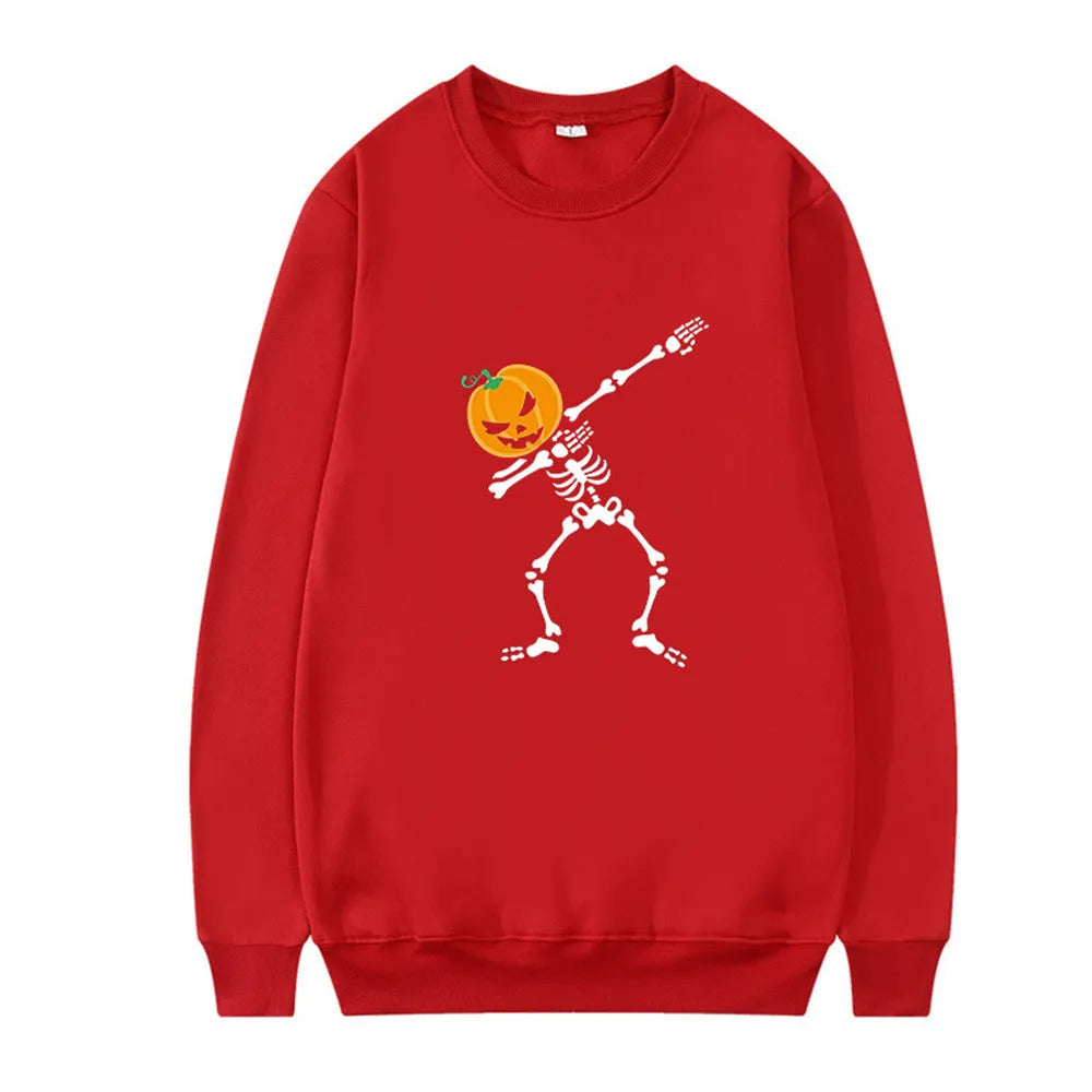 Women's printed casual top with crew neck and long sleeves in multiple colour options