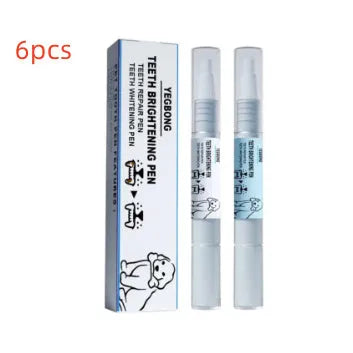Yegbong pet teeth whitening pen dental care kit with 3ml+3ml applicator and two toothbrushes for dogs and cats