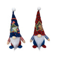 Two faceless baby doll Christmas decorations in polyester cloth with 32cm by 12cm dimensions