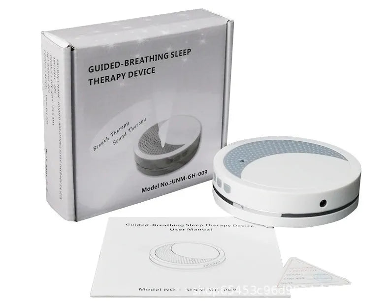 White USB-powered sleep aid device with timing and music functions for insomnia relief