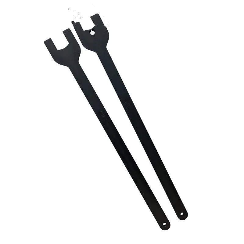 Two-piece Land Rover fan support wrench set showing 36mm and 40mm alloy steel spanners.