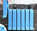 PP plastic non-slip clip for fixing bin liners to the side of a rubbish bin