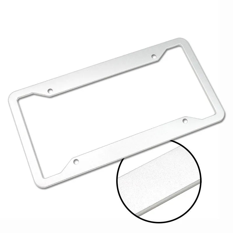 Aluminium alloy licence plate frame in four colour options measuring 200x150mm