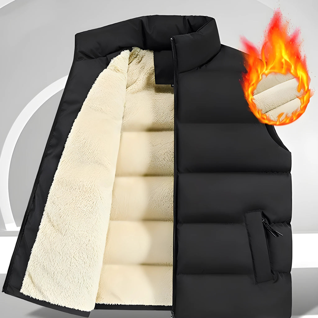 Men's striped lambswool vest in black, dark blue or red colours available in sizes M to 5XL