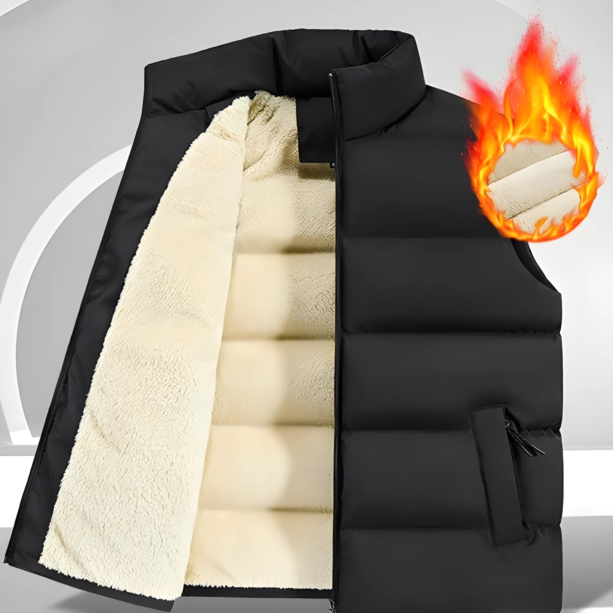 Men's striped lambswool vest in black, dark blue or red colours available in sizes M to 5XL