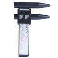 Plastic electronic digital caliper with LCD screen for measuring hole distances up to 180mm.