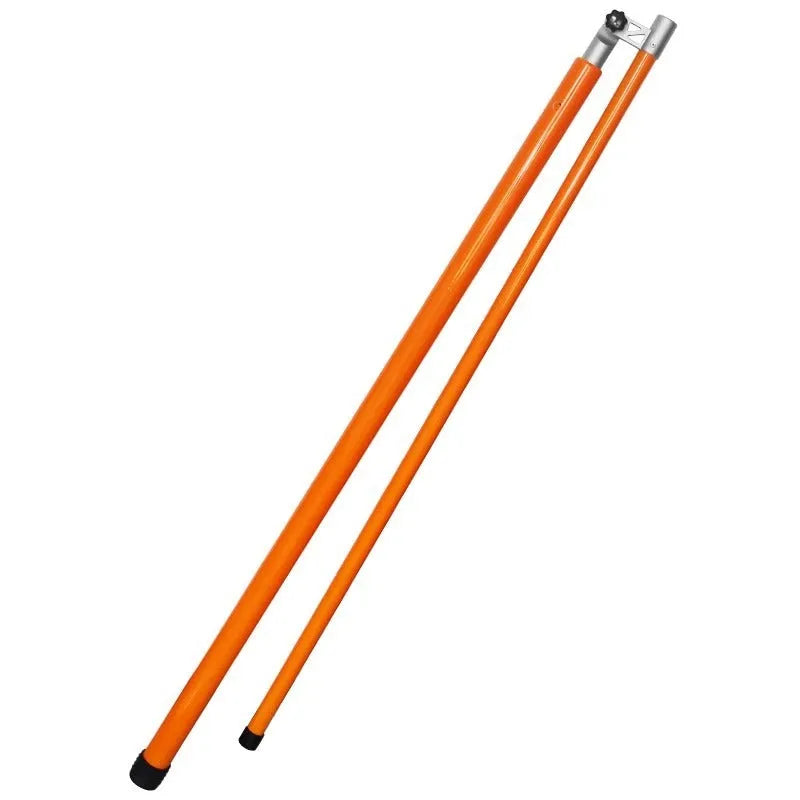 Telescopic truck height measuring rod extended vertically with clear measurement scale markings visible