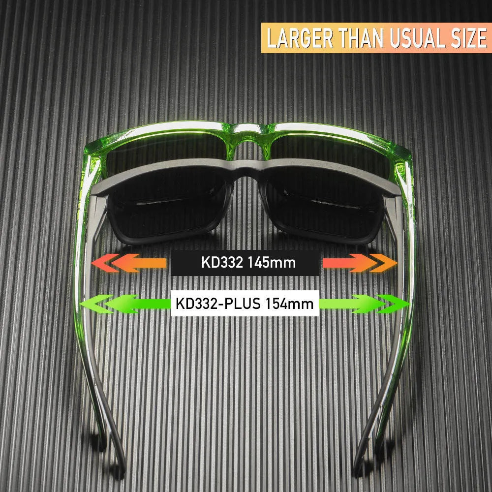 Square polarized sunglasses with TAC lenses and PC frame in multiple colour options