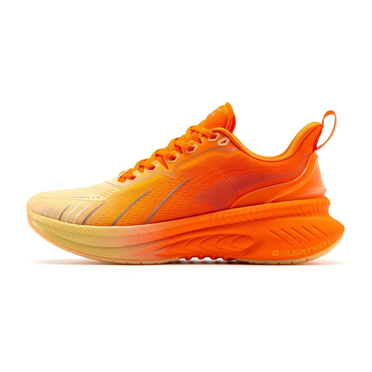 Low-top running sneakers with a breathable mesh upper and rubber sole, shown in a colour option like red or black.