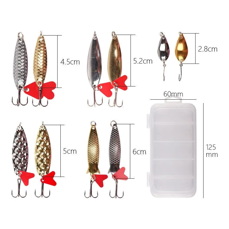 Metal sequin fishing lure components in pineapple shape with gold and silver flash elements