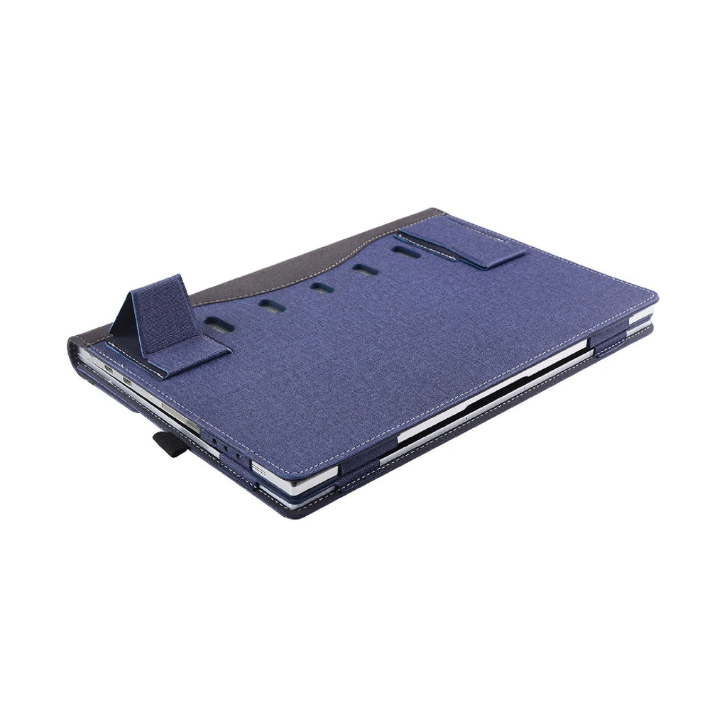 Black imitation leather laptop protective sleeve with built-in bracket for Microsoft Surface Laptop 6
