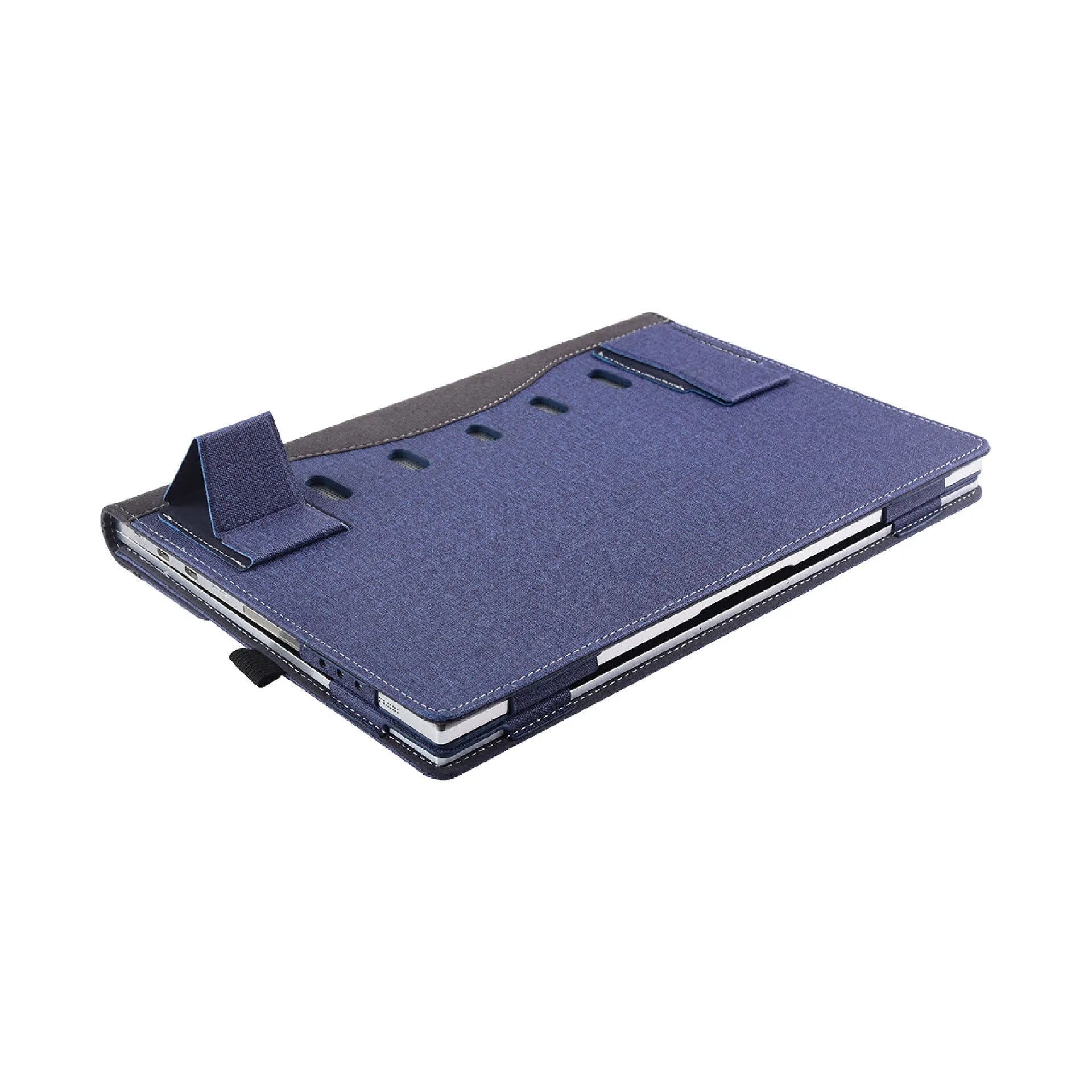 Black imitation leather laptop protective sleeve with built-in bracket for Microsoft Surface Laptop 6