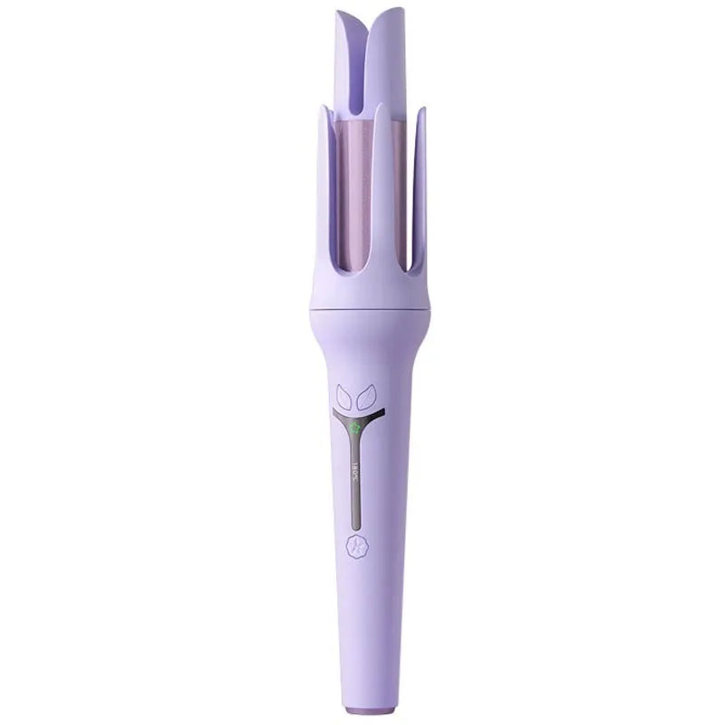 32mm automatic hair curler with anion technology in light purple colour with styling clips