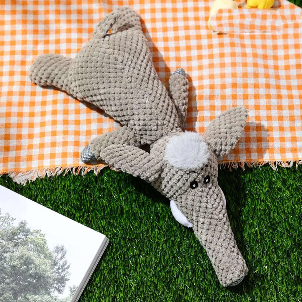 Colourful corn kernel design plush dog toy with squeaker for chewing and interactive play
